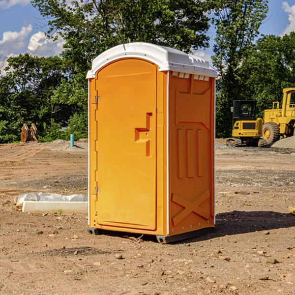 how often are the porta potties cleaned and serviced during a rental period in Rushville Illinois